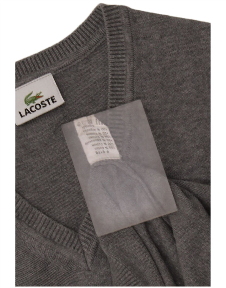 Мужская майка Lacoste, размер 3, маленький серый хлопок