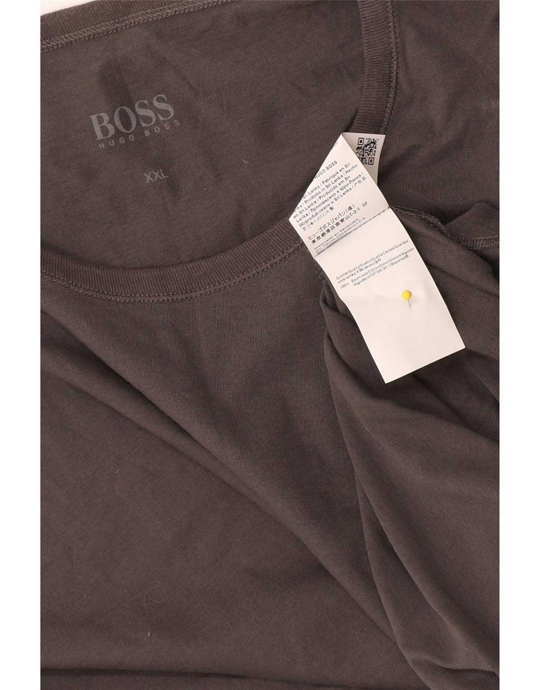 Мужская футболка Hugo Boss Top 2XL Серый хлопок