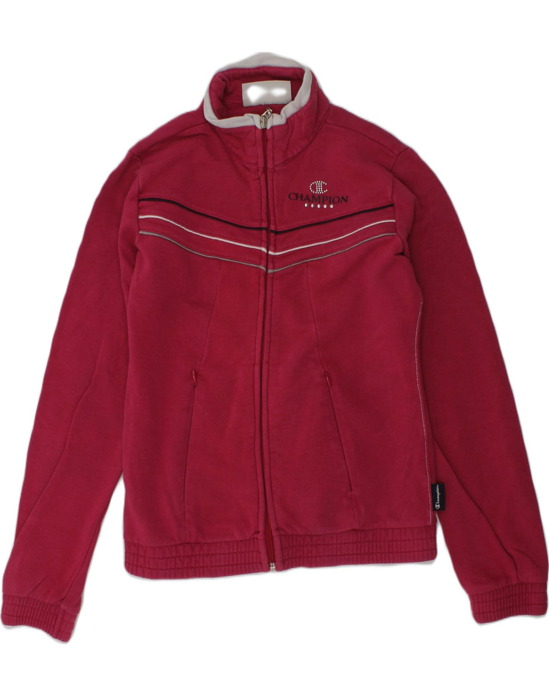 CHAMPION Girls Tracksuit Top Jacket 9-10 Years Medium Red Cotton | Vintage Champion | Thrift | Second-Hand Champion | Used Clothing | Messina Hembry 