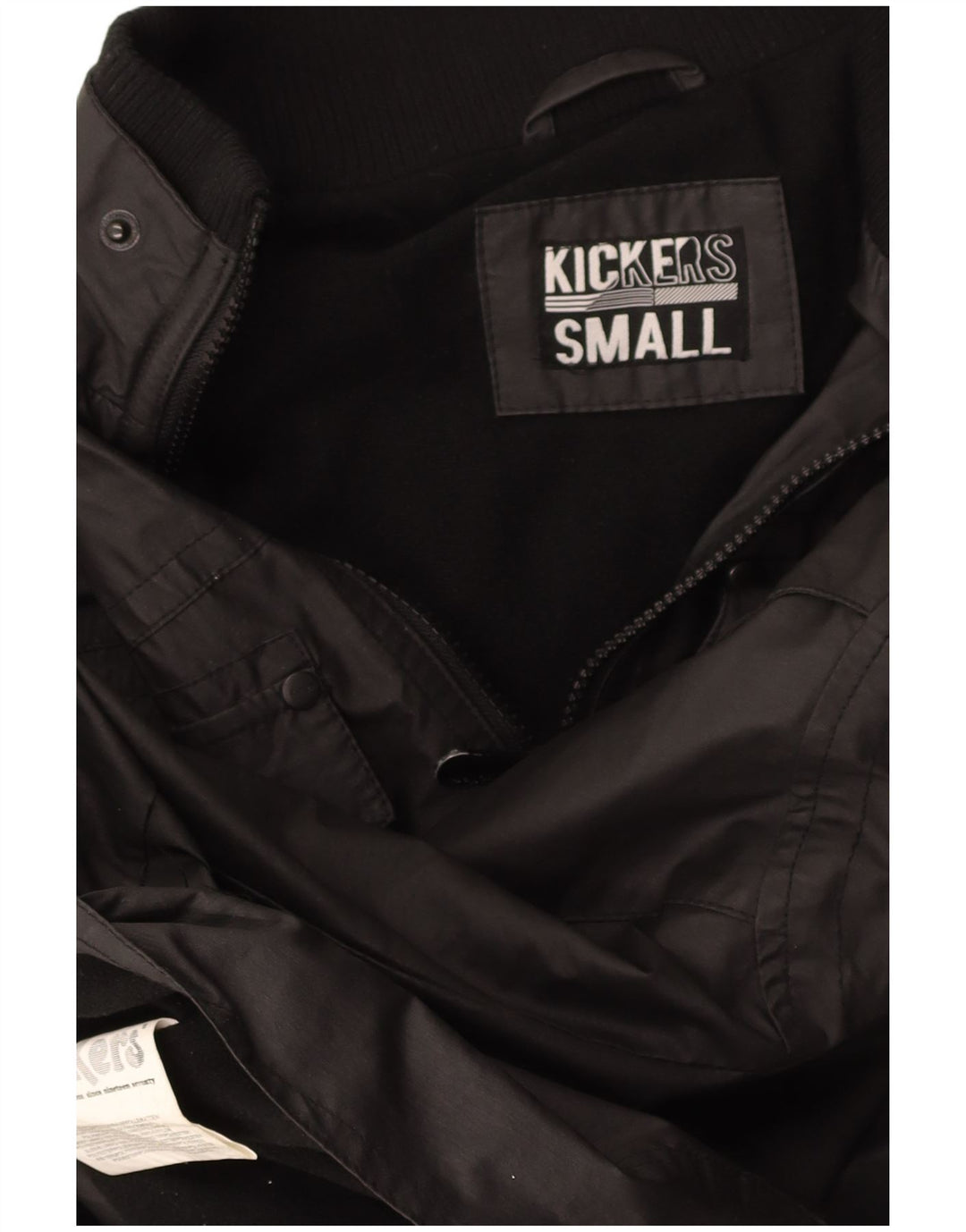 KICKERS Mens Military Jacket UK 36 Small Black Cotton