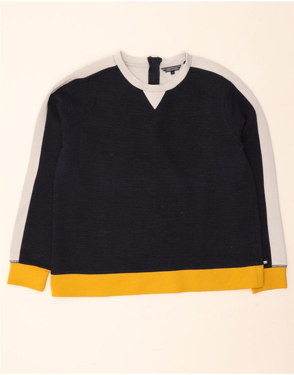 Женский свитер Tommy Hilfiger UK 18 XL Темно-синий с цветными блоками