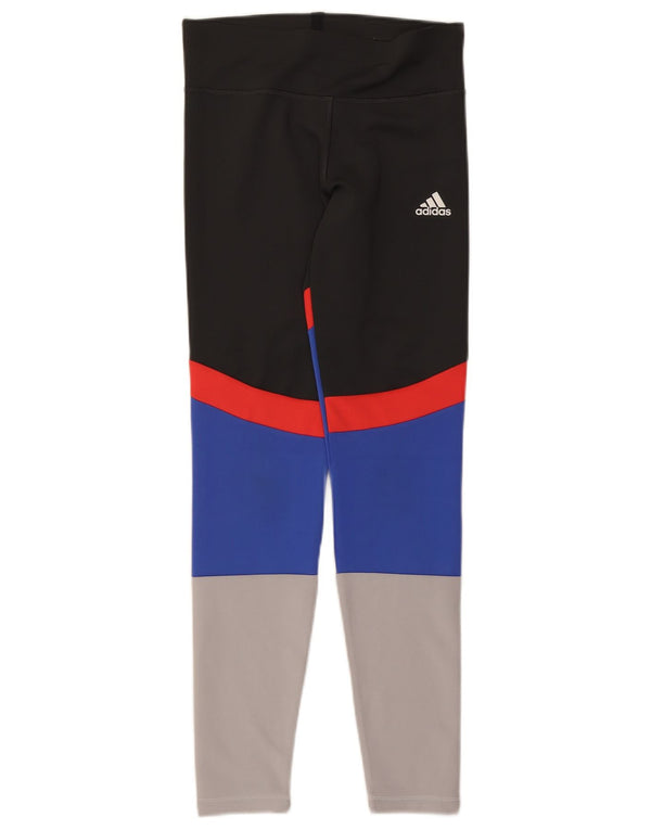 Леггинсы Adidas для девочек Climalite 14-15 лет, разноцветные с цветными блоками