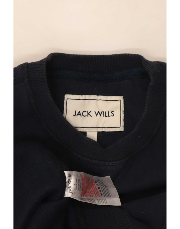 Мужской свитшот с рисунком Jack Wills, большой темно-синий хлопковый джемпер
