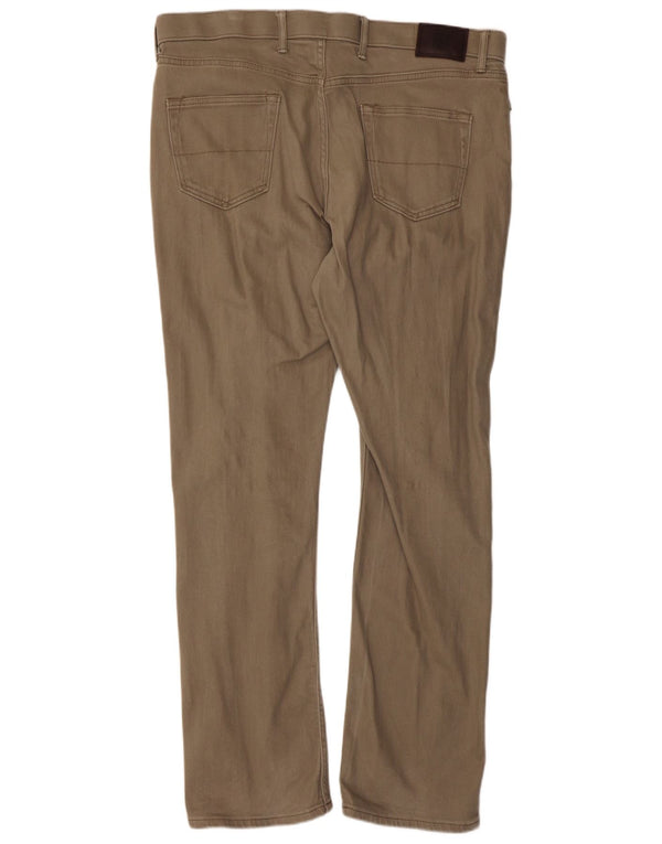Marks & Spencer Womens Straight Regular Casual Trousers W40 L33 Beige