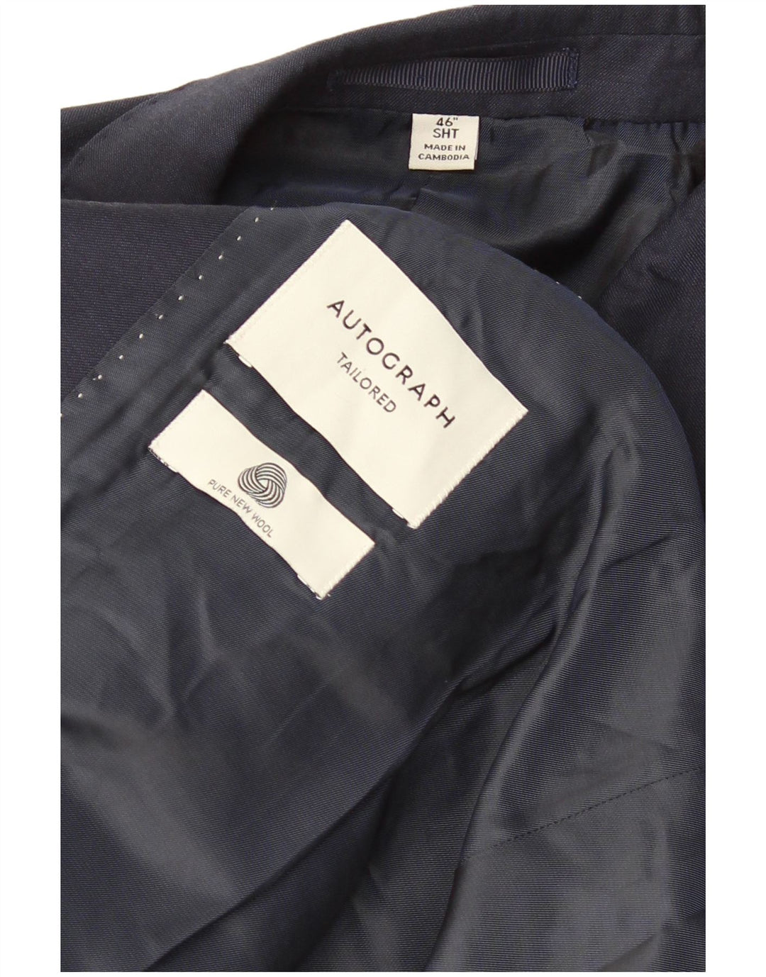 Мужской короткий пиджак на двух пуговицах Marks & Spencer UK 42 XL темно-синий