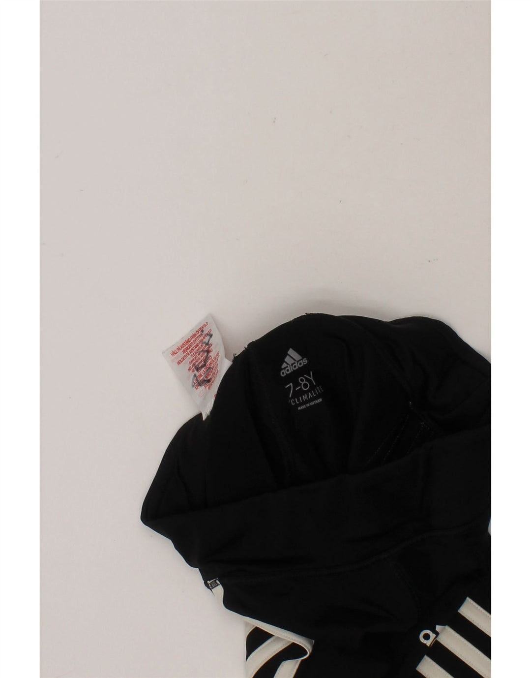 ADIDAS Girls Capri Tracksuit Trousers 7-8 Years Black Polyester Vintage Adidas and Second-Hand Adidas from Messina Hembry 