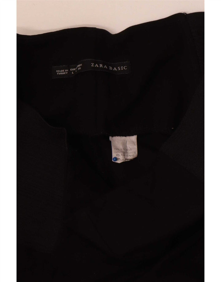 Женские леггинсы Zara, большие черные из вискозы с цветными блоками