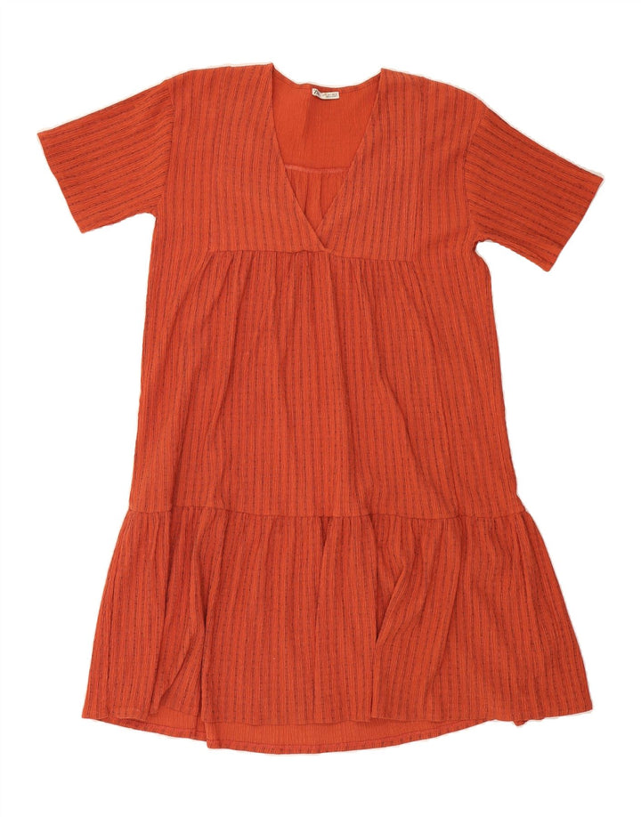ZARA Womens Tunic Dress UK 10 Small Orange Striped Vintage Zara and Second-Hand Zara from Messina Hembry 