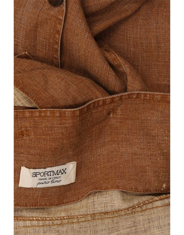 Женский пиджак оверсайз Sportmax на 5 пуговицах UK 18 XL Коричневый