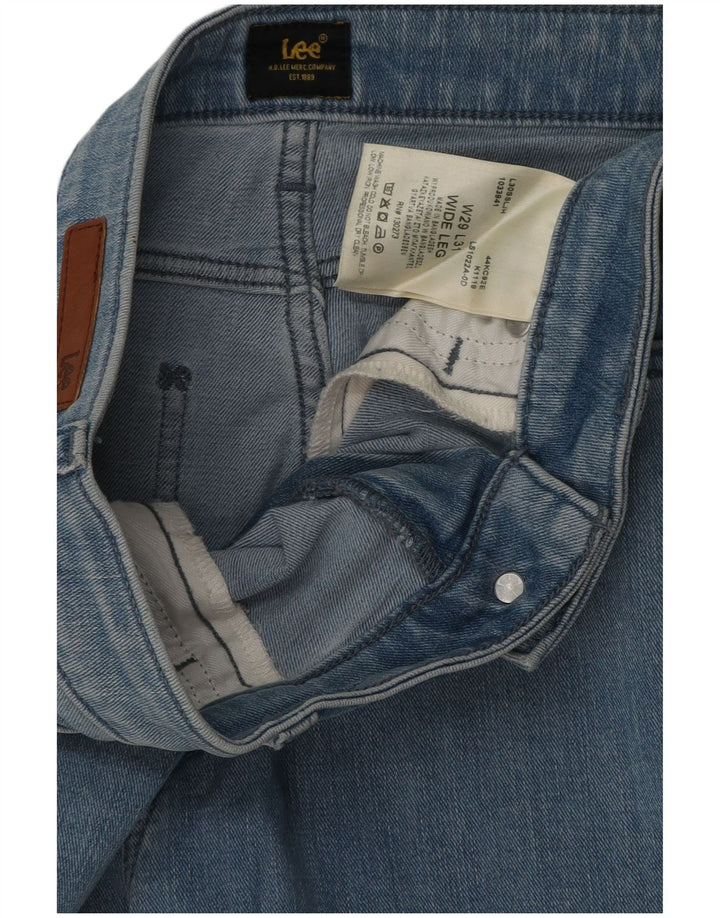 Женские укороченные широкие джинсы Lee W29 L25, синий хлопок