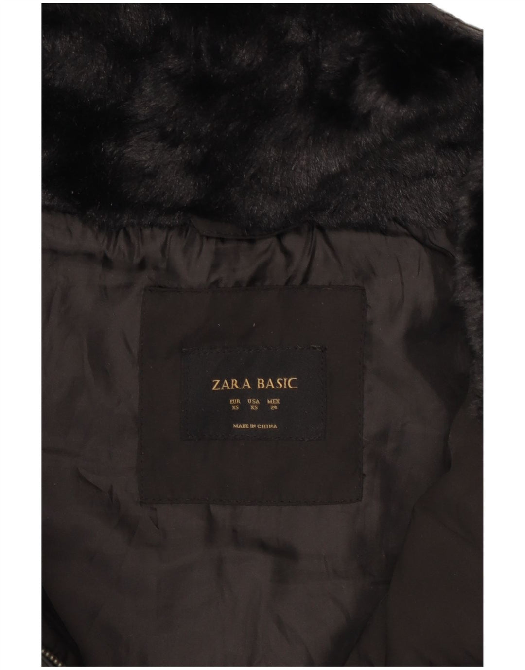 Женская стеганая куртка Zara UK 6 XS, черный полиэстер