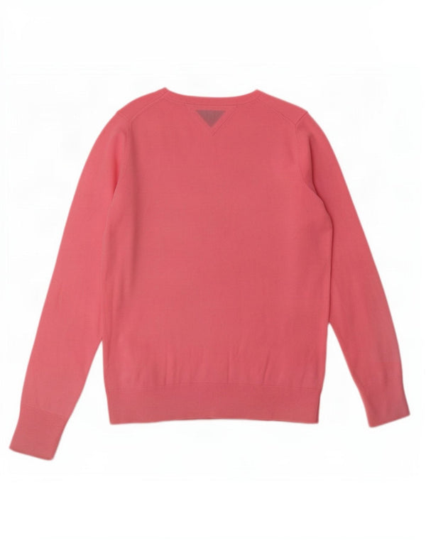 Женский кардиган Tommy Hilfiger UK 12, хлопок среднего розового цвета