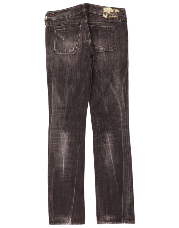 Женские узкие прямые джинсы Diesel Lowky W27 L32, черный хлопок
