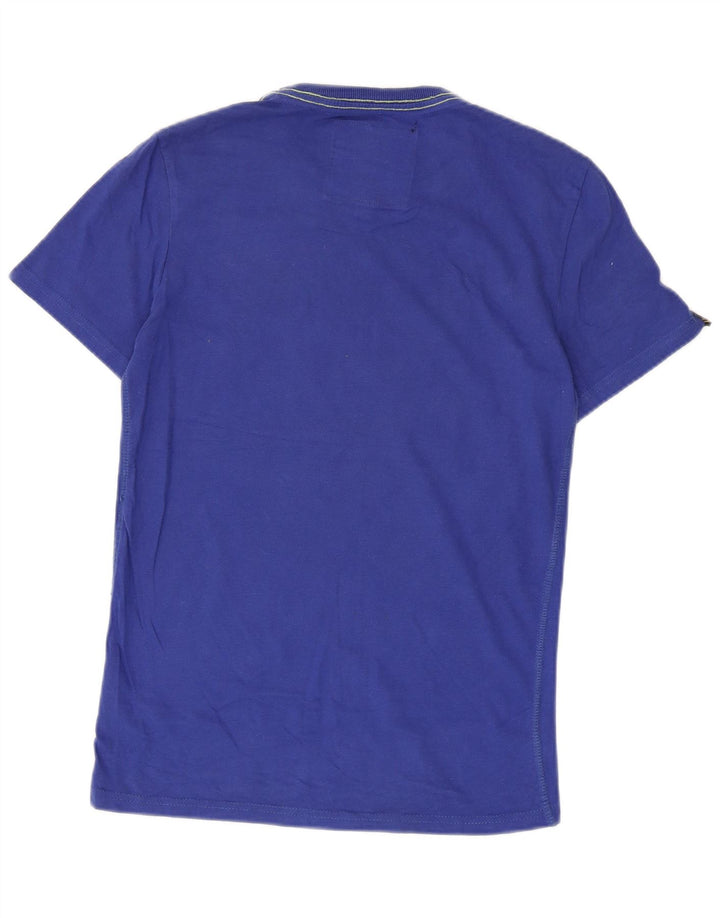 Superdry Мужская футболка с рисунком, маленький синий хлопок
