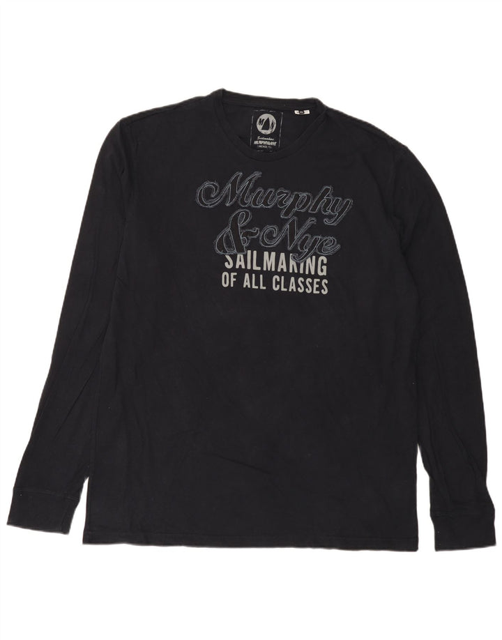Мужской топ с рисунком Murphy & Nye Sailmakers с длинным рукавом 2XL, темно-синий
