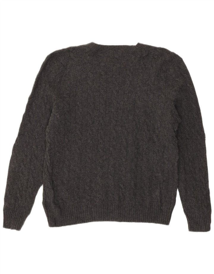 Мужской джемпер с круглым вырезом Polo Ralph Lauren XL, серая шерсть