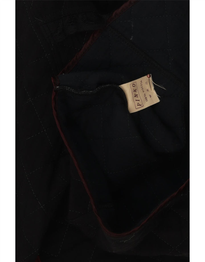 Pinko Женское стеганое болеро UK 14 Средний Черный Вискоза