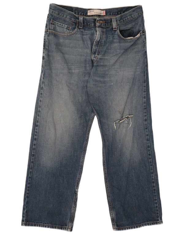 Мужские прямые джинсы свободного кроя Levi's 569 W34 L30, синий хлопок
