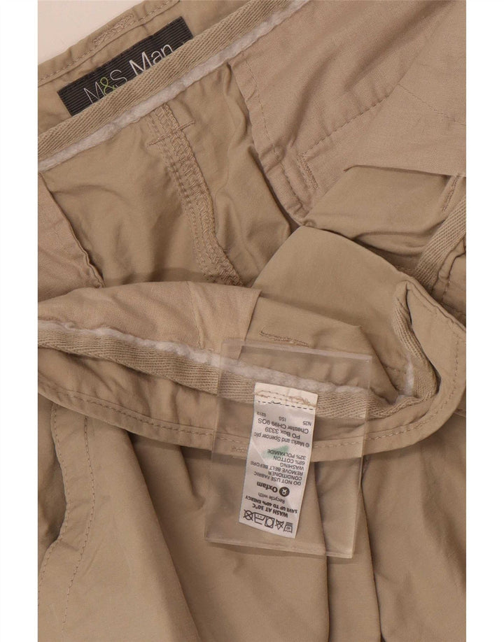 Мужские шорты-карго Marks & Spencer W38 XL, бежевые, хлопок