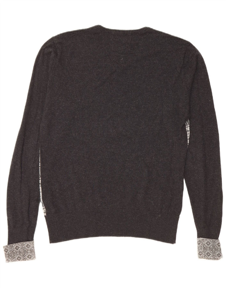 Женский джемпер с v-образным вырезом GUESS BY MARCIANO UK 10, маленький черный в клетку