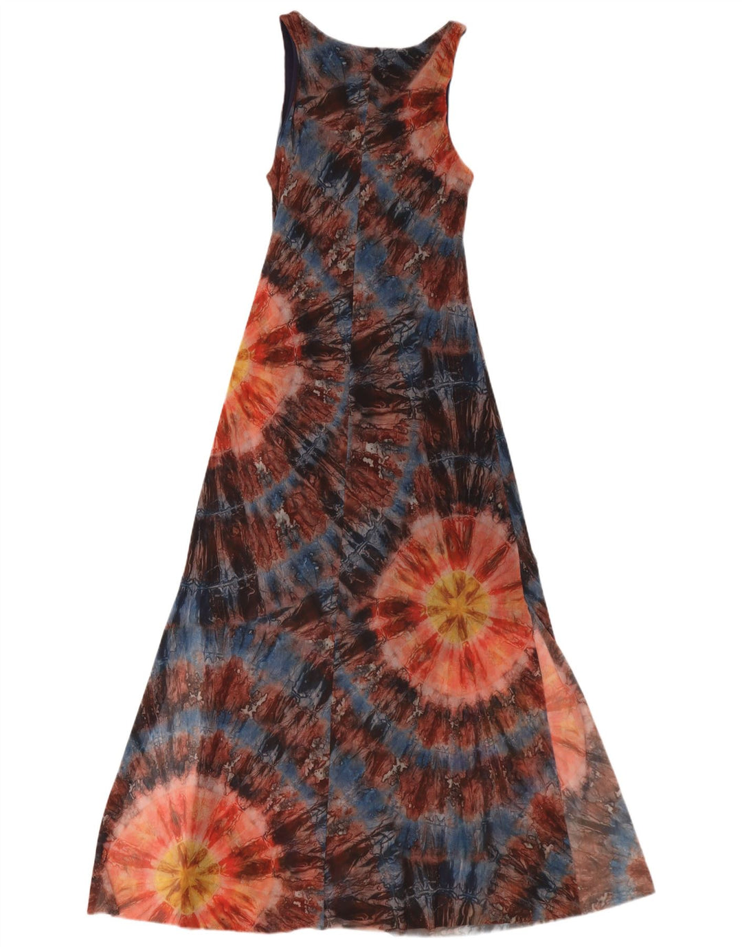 Женское платье макси без рукавов Desigual UK 12, средний разноцветный тай-дай