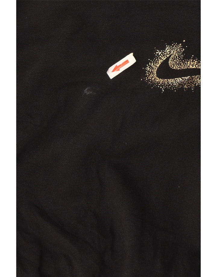 Женский укороченный джемпер с капюшоном большого размера Nike UK 10, маленький черный