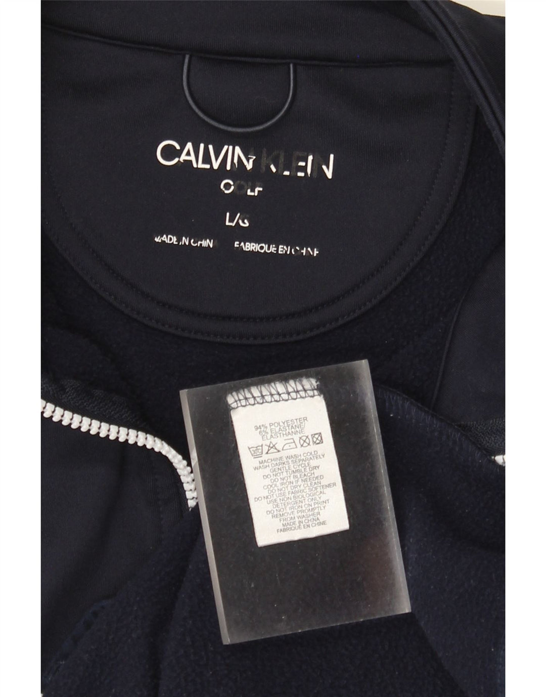 Мужская спортивная куртка Calvin Klein, большая темно-синяя полосатая полиэстеровая куртка