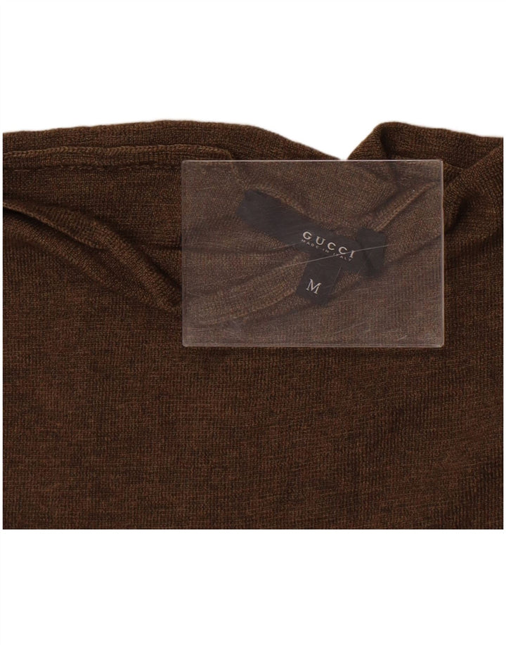 Женское платье прямого кроя Gucci UK 12, кашемир среднего коричневого цвета