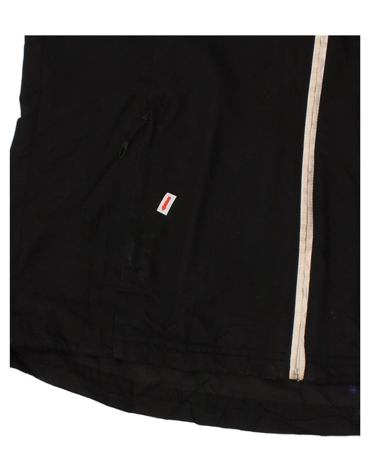 ADIDAS Mens Hooded Rain Jacket UK 38 Medium Black Colourblock Polyester Vintage Adidas and Second-Hand Adidas from Messina Hembry 