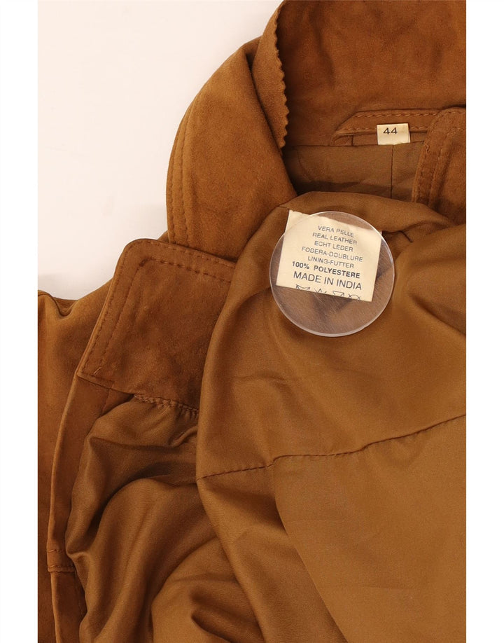 Винтажная женская замшевая куртка IT 44 Medium Brown Leather