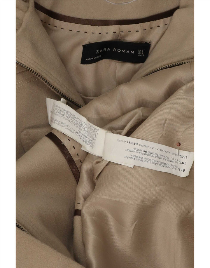 Женский тренч Zara UK 10, маленький серый, шерстяной