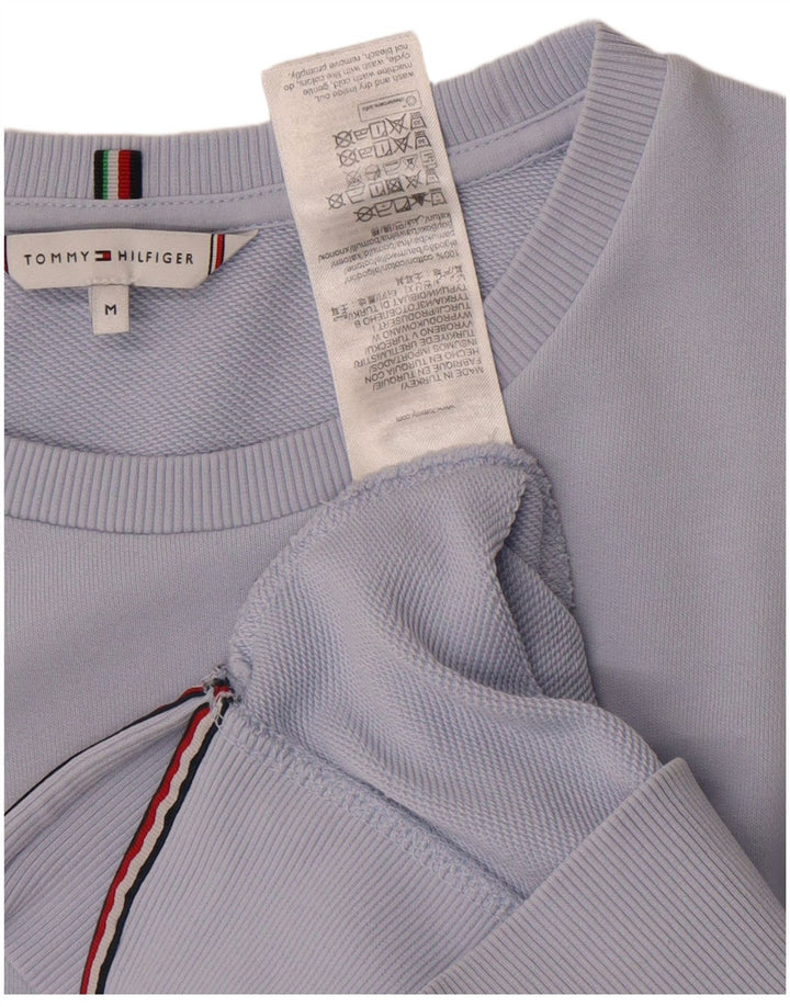 Женский свитер с рисунком Tommy Hilfiger UK 14, средний синий хлопок