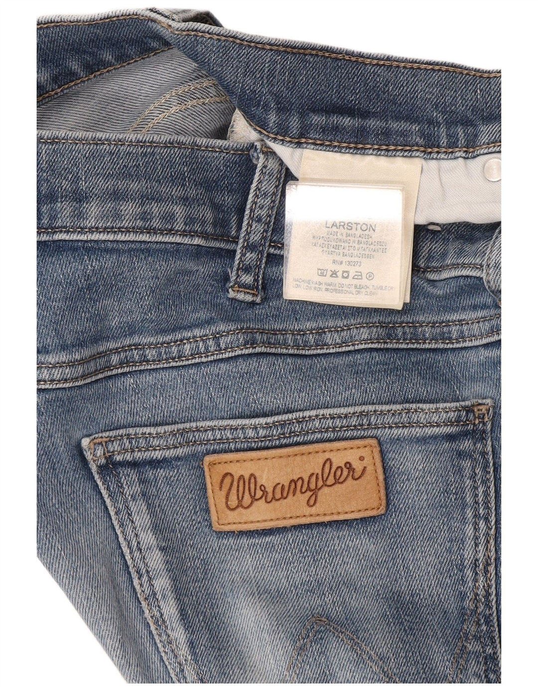 Мужские джинсы Wrangler Larston Slim W32 L32, синий хлопок