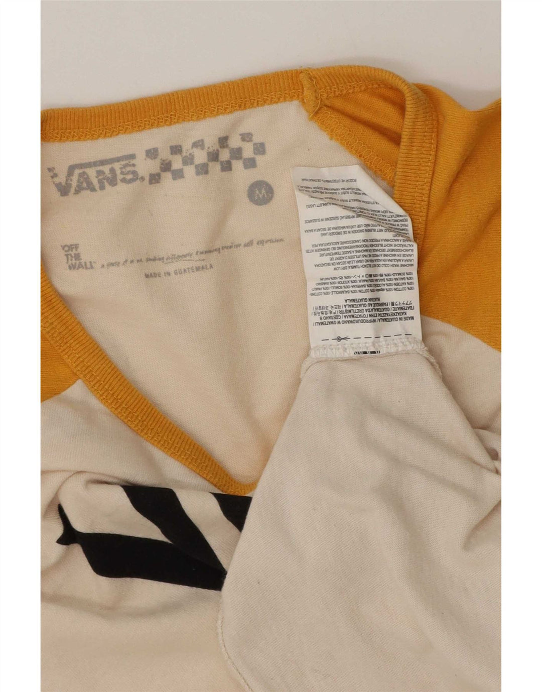 Мужская футболка с графическим рисунком Vans, средний белый хлопок с цветными блоками