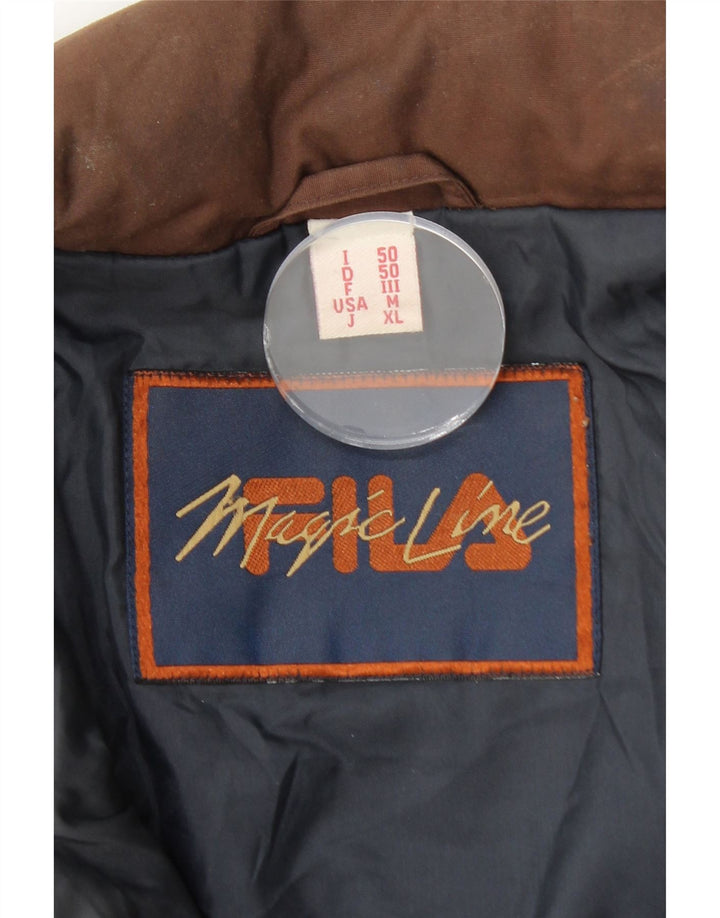 Мужская куртка FILA Magic Line с капюшоном IT 50, большая, коричневая, полиэстер