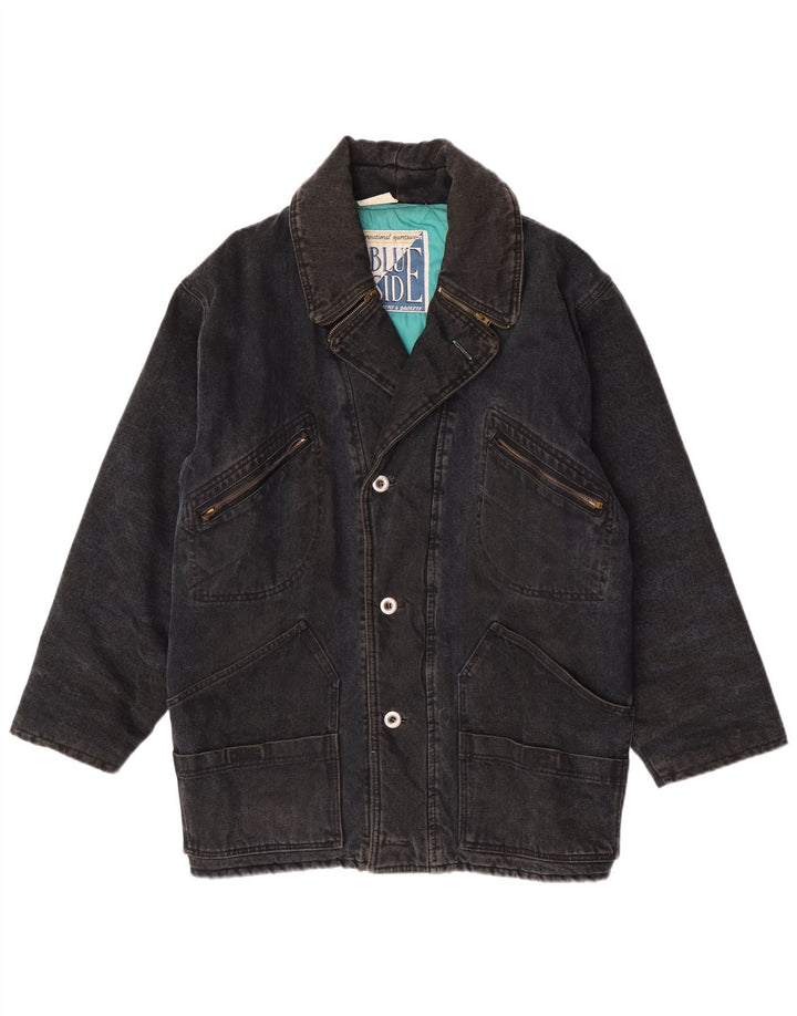 Мужская джинсовая куртка Blue Side UK 40, большая черная