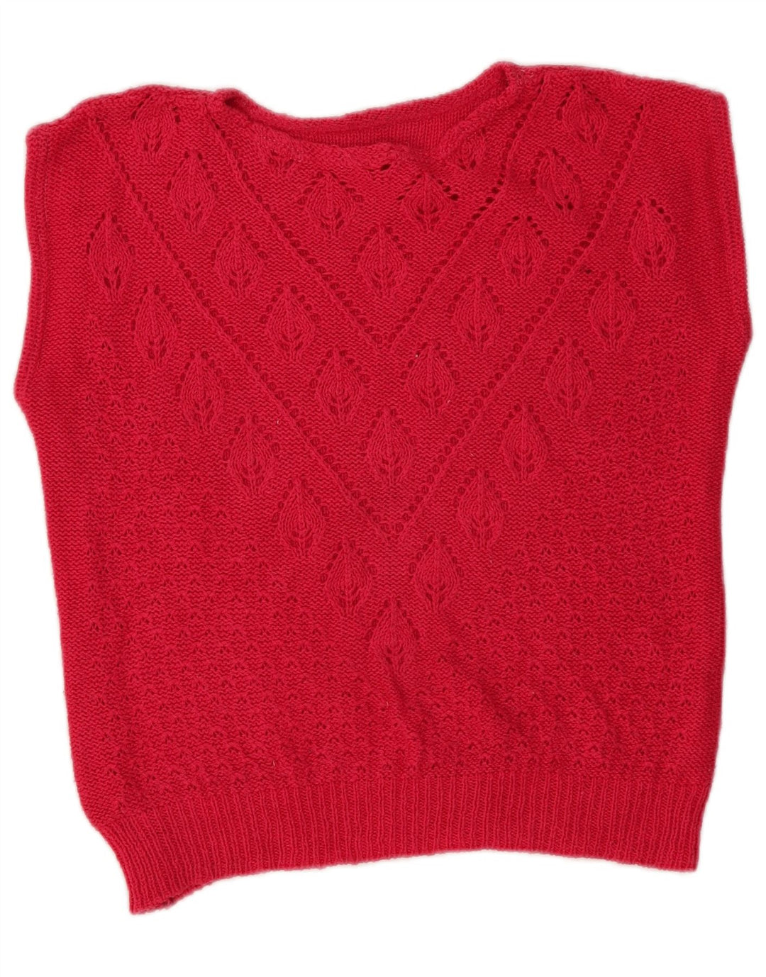 VINTAGE Womens Vest Tank Top UK 12 Medium Red