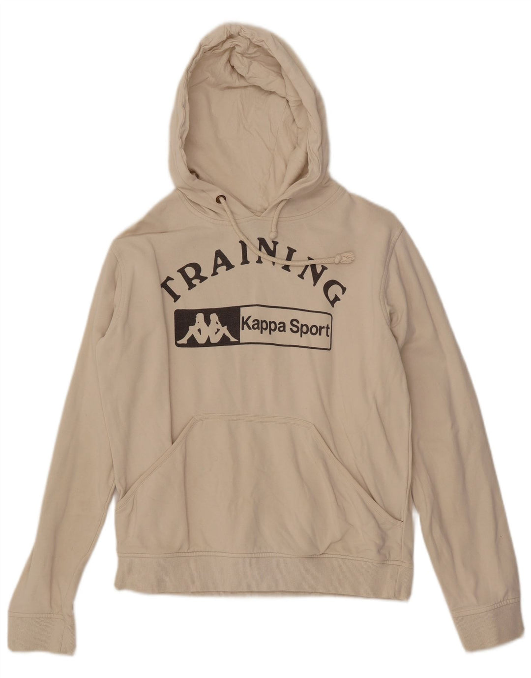 Женский джемпер с капюшоном KAPPA для тренинга, Великобритания 14, средний цвет, белый хлопок