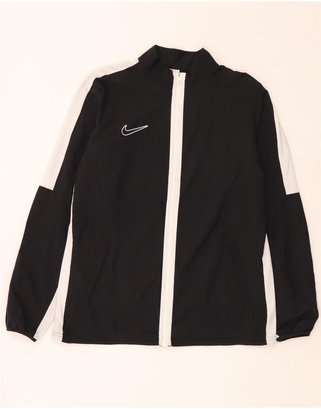 Мужская спортивная куртка Nike Dri Fit, большая черная полиэстер с цветными блоками