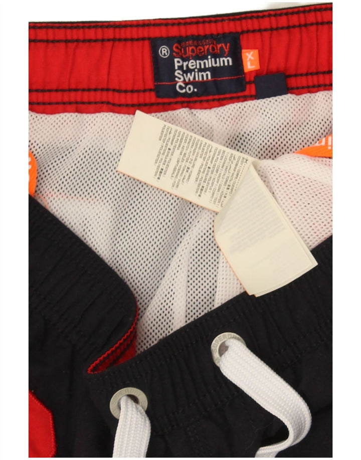 Мужские шорты для плавания Superdry с рисунком XL, черный полиэстер
