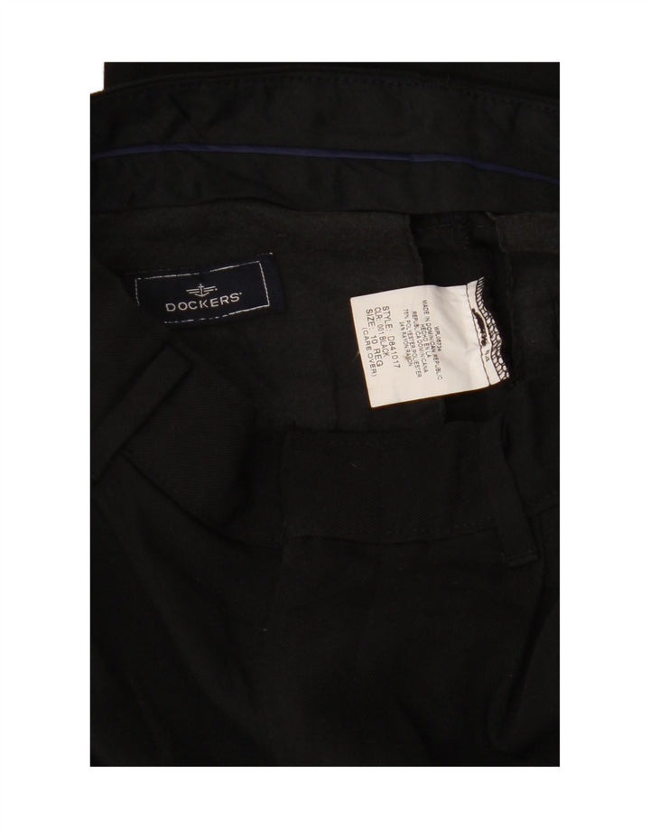 DOCKERS Boys Pegged Chino Trousers 9-10 Years W22 L23 Black Polyester