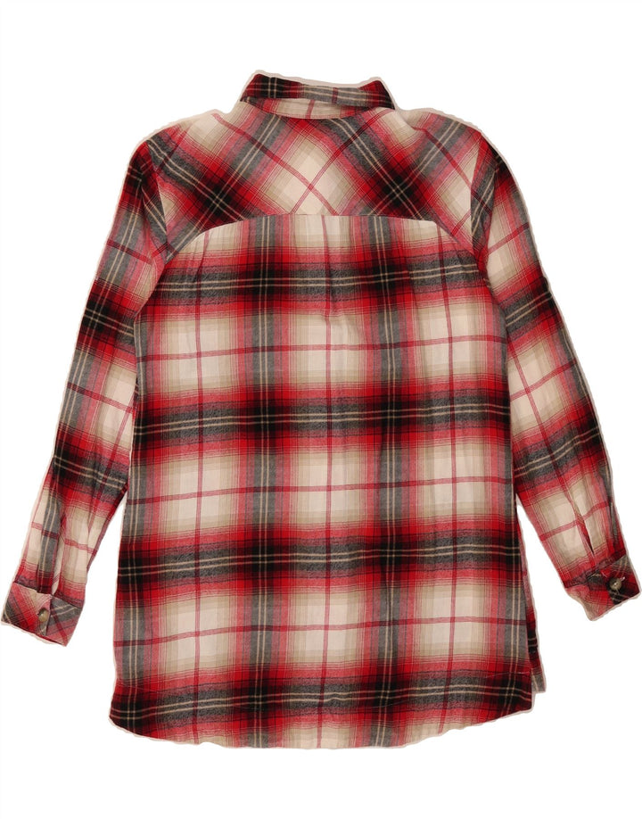 COLUMBIA Womens Flannel Shirt UK 14 Medium Red Check Cotton Vintage Columbia and Second-Hand Columbia from Messina Hembry 