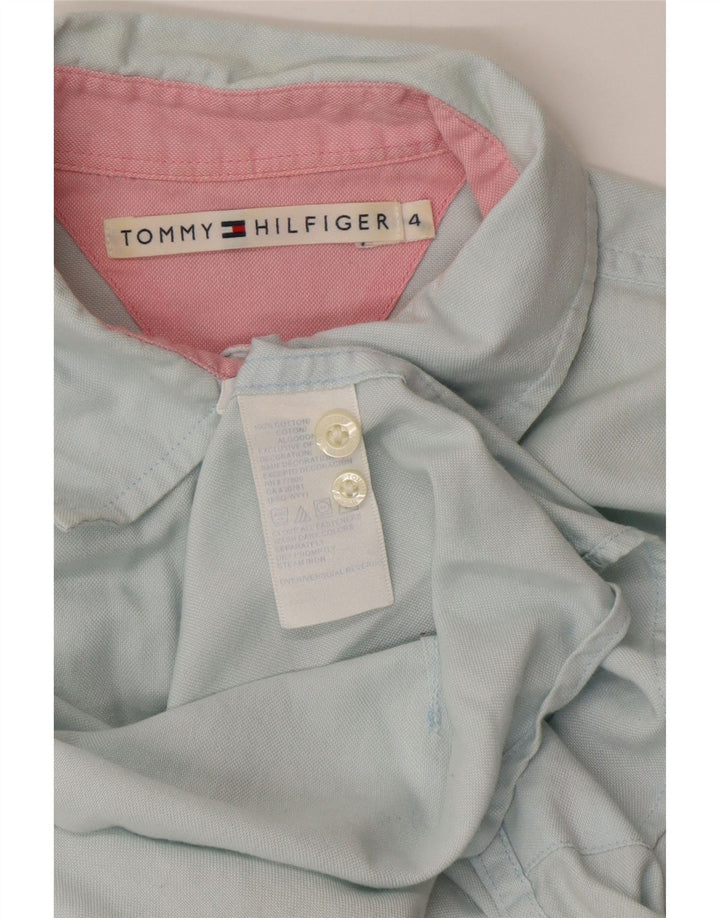 TOMMY HILFIGER Женская рубашка US 4, маленький размер, синяя, хлопок