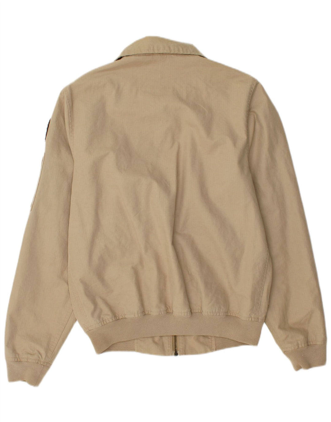 Мужской бомбер SCOTCH & SODA с графическим рисунком UK 36, маленький, бежевый, хлопок