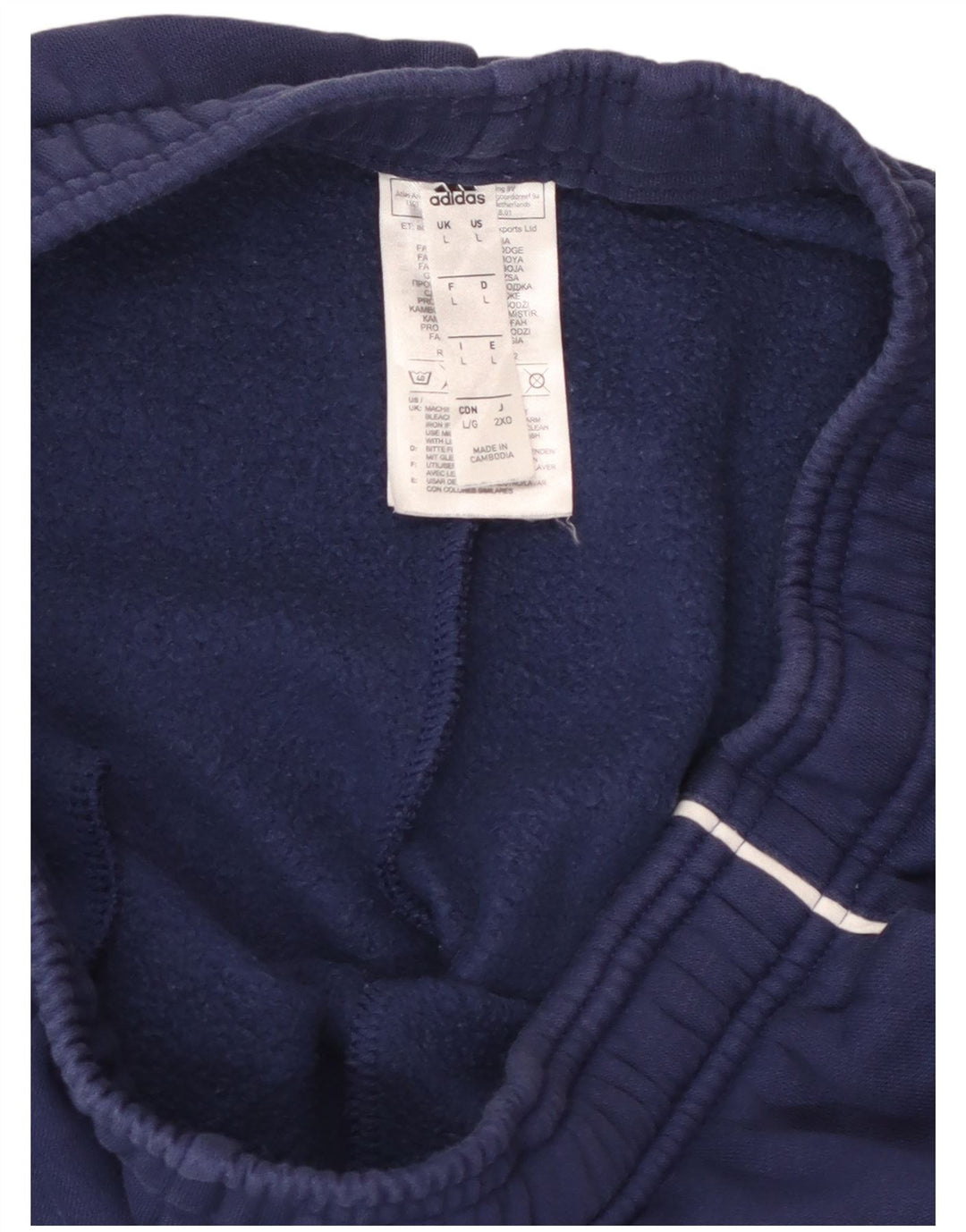 Мужские спортивные брюки ADIDAS, джоггеры, большие темно-синие, хлопок