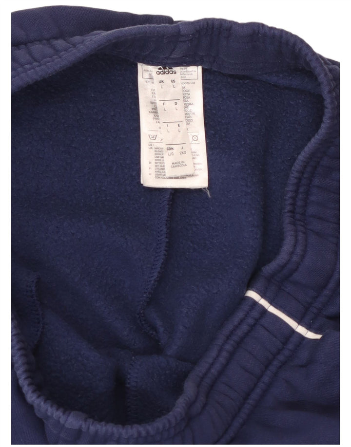 Мужские спортивные брюки ADIDAS, джоггеры, большие темно-синие, хлопок