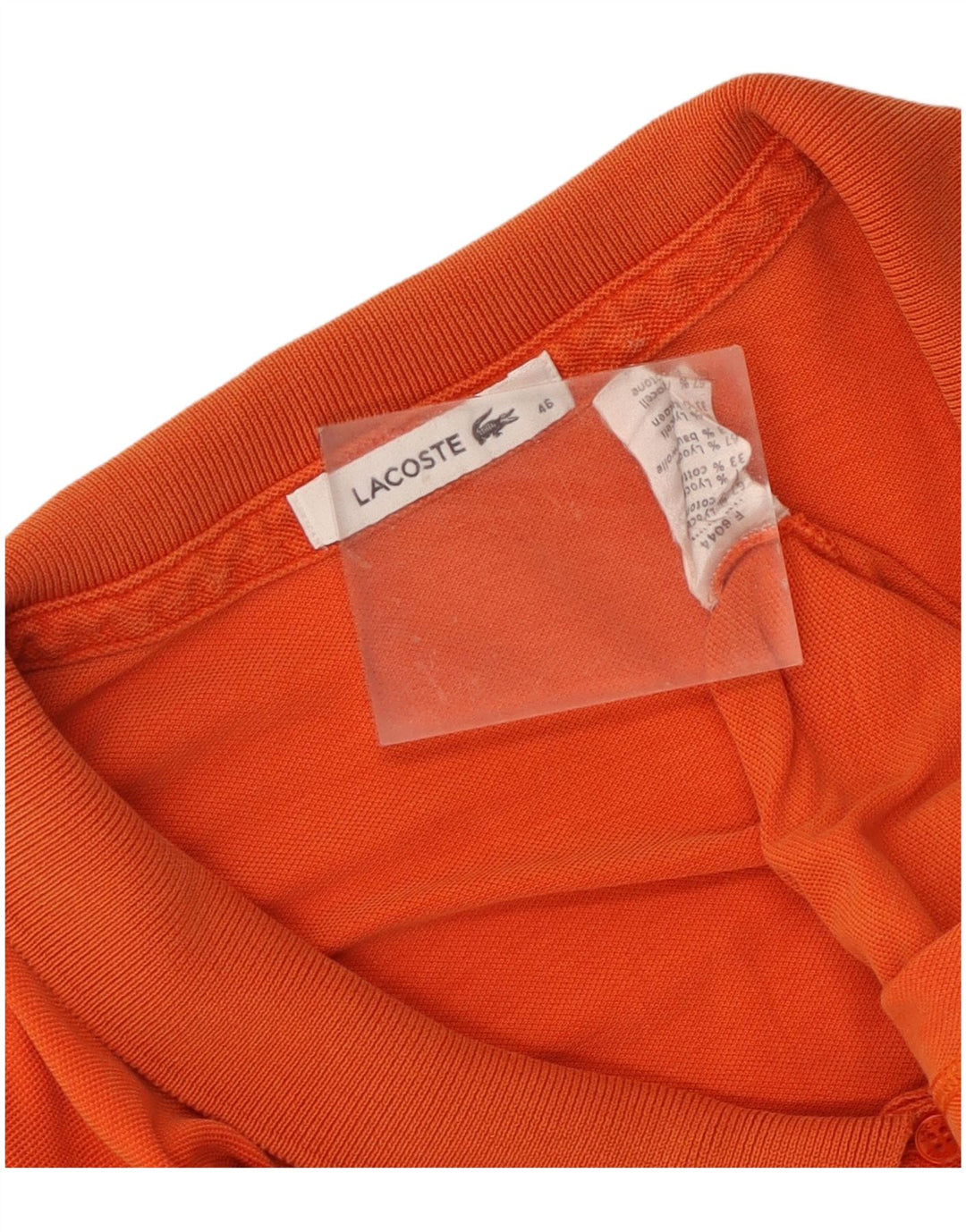 Женская рубашка-поло Lacoste, размер 46 XL, оранжевая, лиоцелл