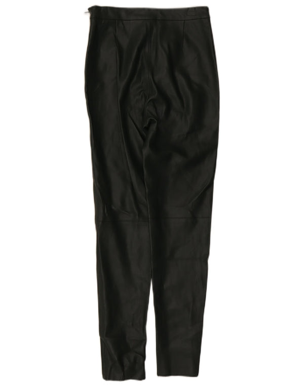 Женские узкие брюки из искусственной кожи Zara XS W24 L27, зеленые