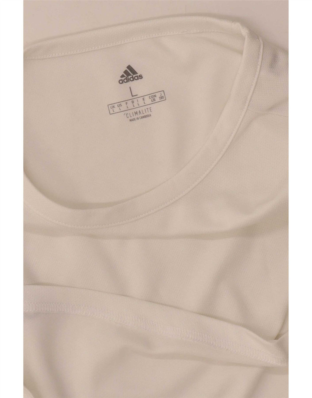 Мужская футболка Adidas Climalite, большая белая с цветными блоками