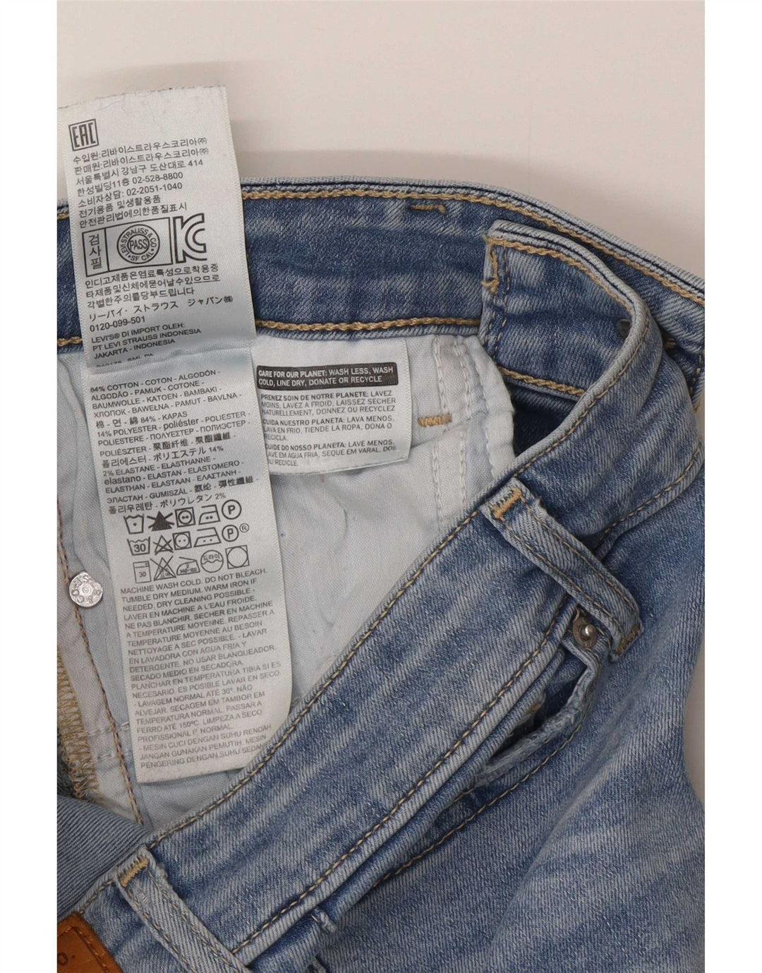 Женские джинсы Levi's 715 Bootcut W26 L32 Синие, хлопок